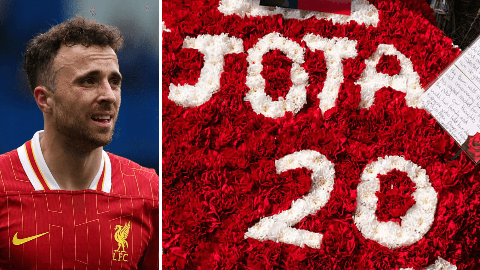 Liverpool pay tribute to Diogo Jota in club first