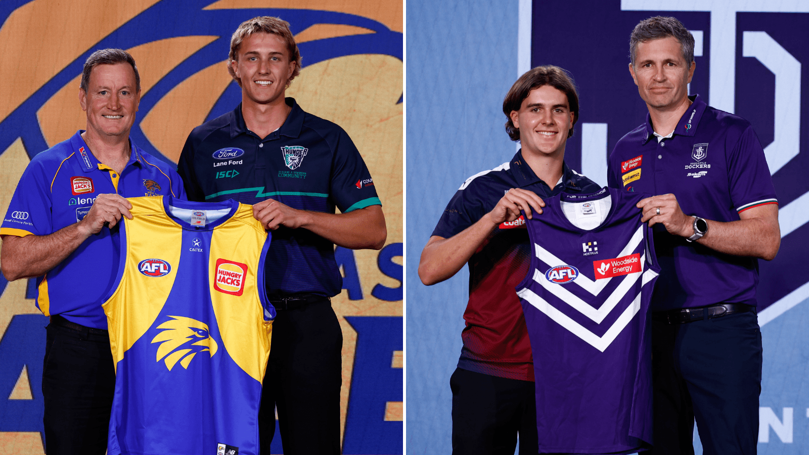 LISTEN | “One of the best moments of my life”: West Coast’s pick Bo Allan and Fremantle draftee Murphy Reid