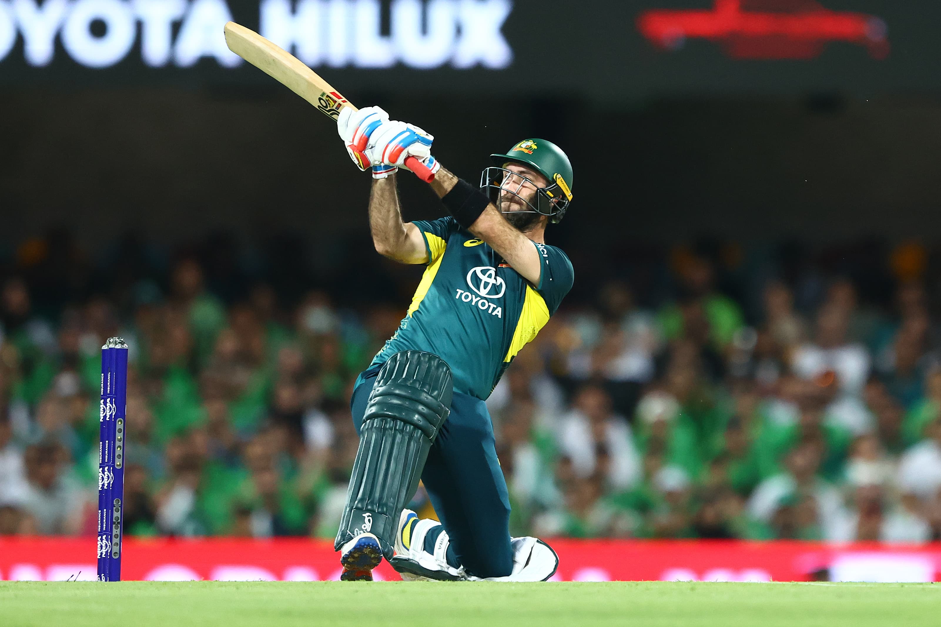 Maxwell, Bartlett and Ellis feast in Australia’s crushing win in bizarre seven-over T20