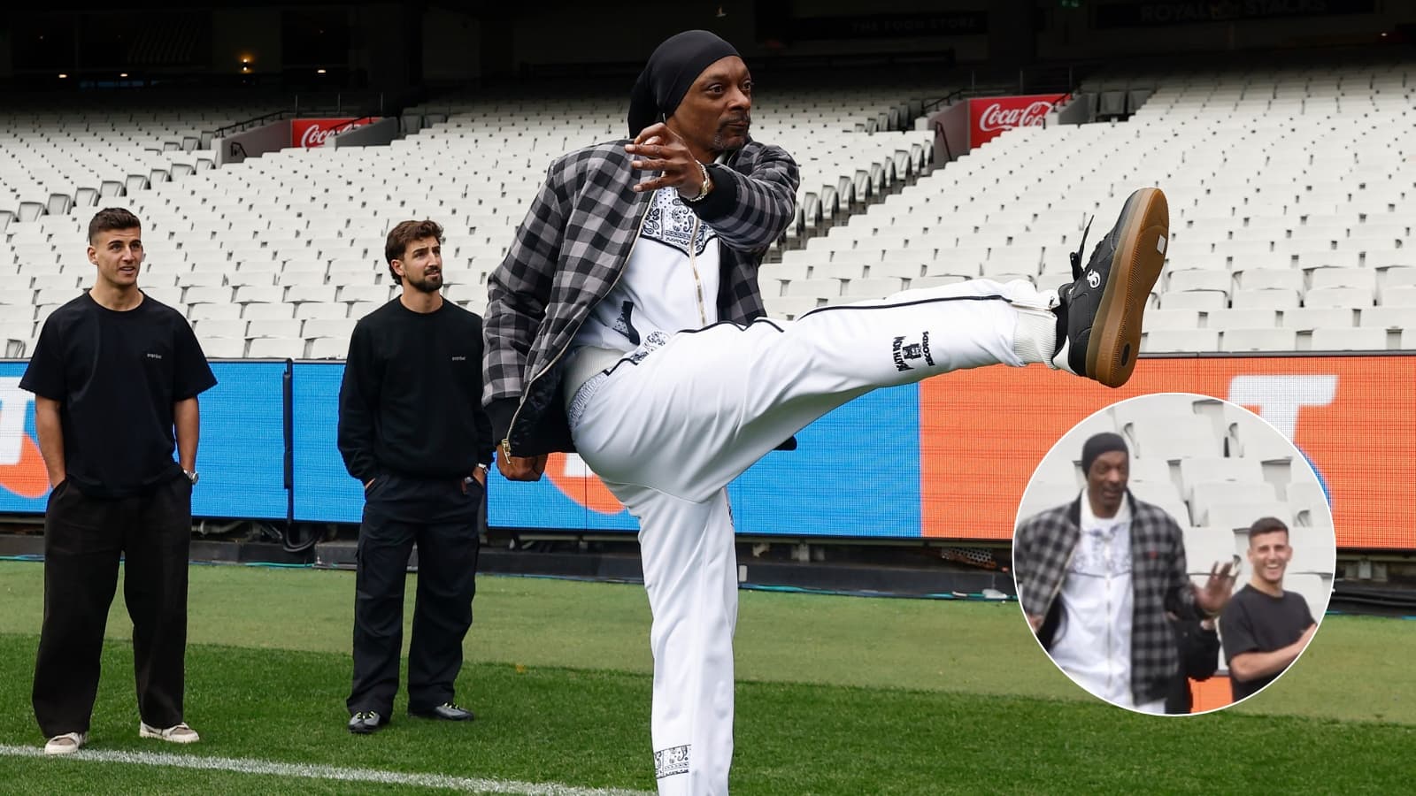 WATCH: Snoop Dogg slots ripping goal ahead of Grand Final performance