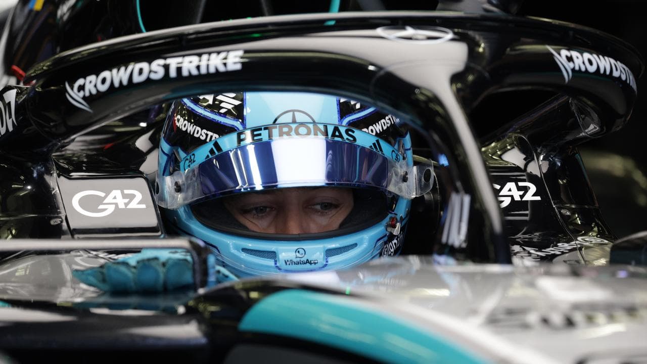 Russell sets pace in F1 testing opener