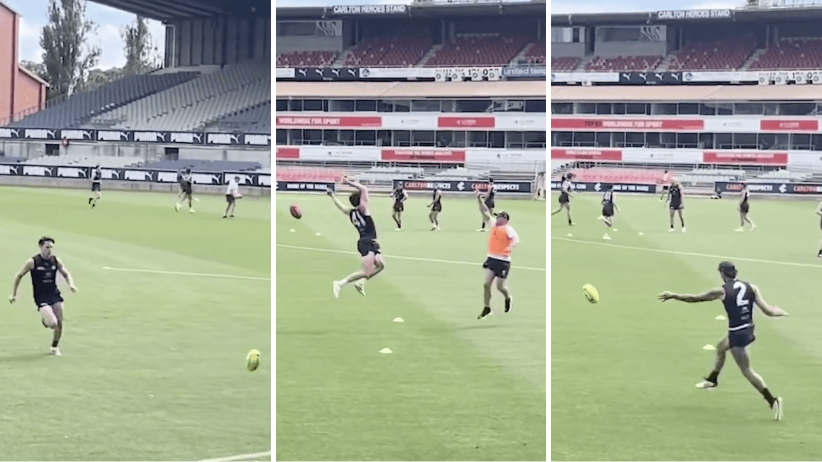 “Awful”: The most alarming part of Carlton’s viral training session