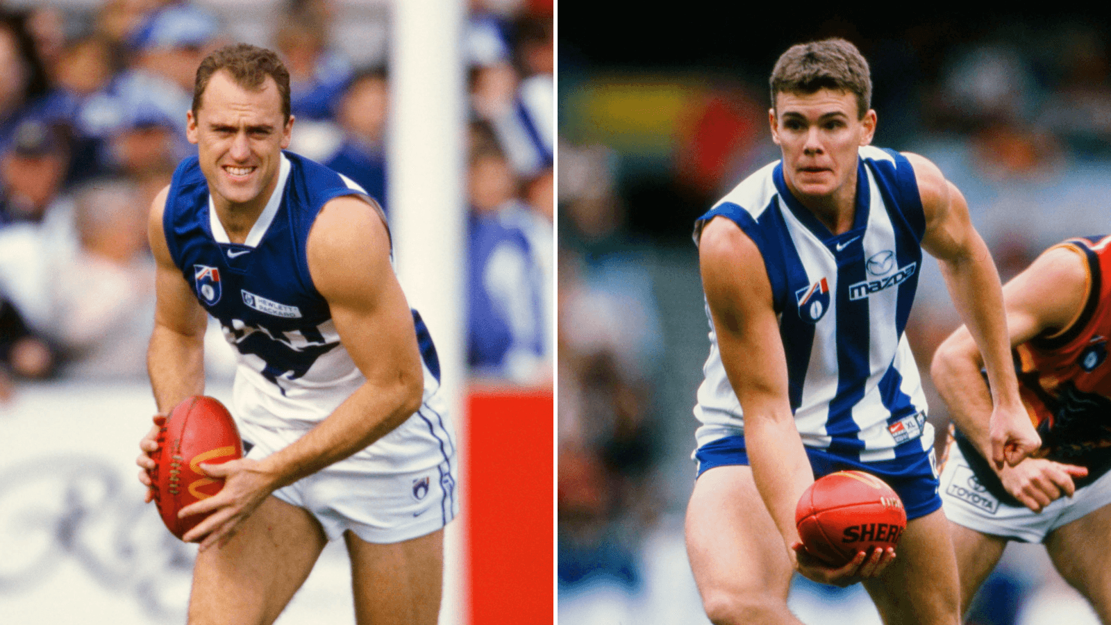 When Longmire and Mooney came to blows as they fought for a spot in North Melbourne’s Grand Final side
