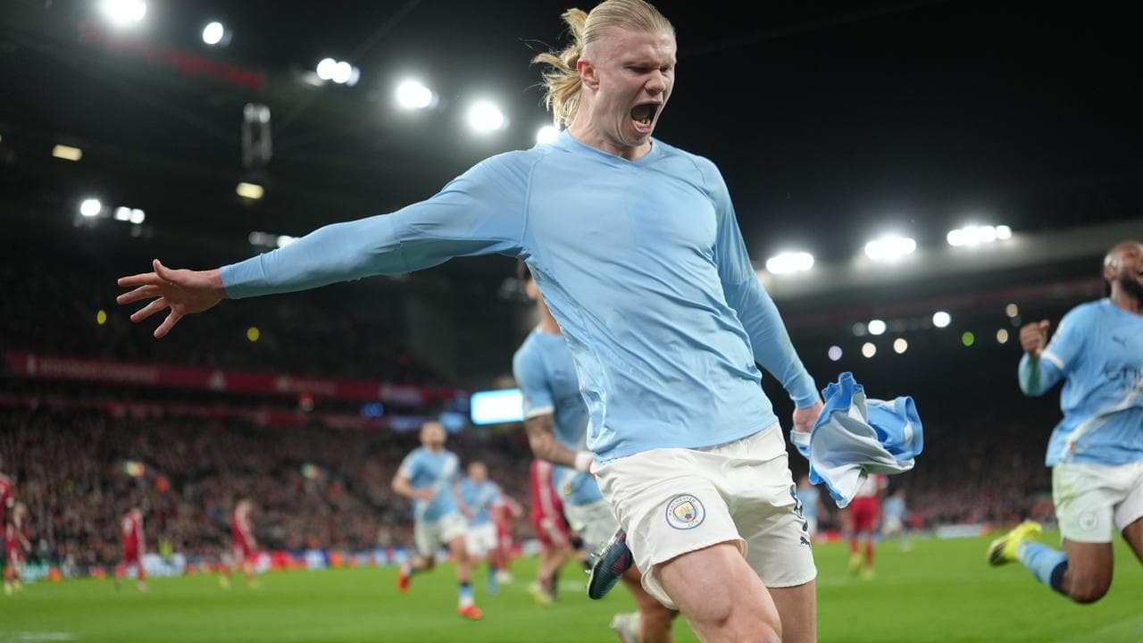 Haaland seals dramatic win for Man City at Liverpool