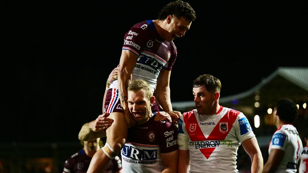 Manly flog Dragons to keep life in rollercoaster season